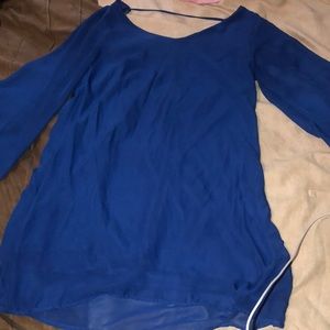 Navy blue open back dress